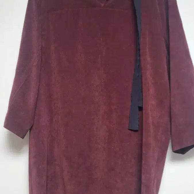 [BUNJANG] LAP Burgundy Suede Dress / 버건디 스웨이드 원피스