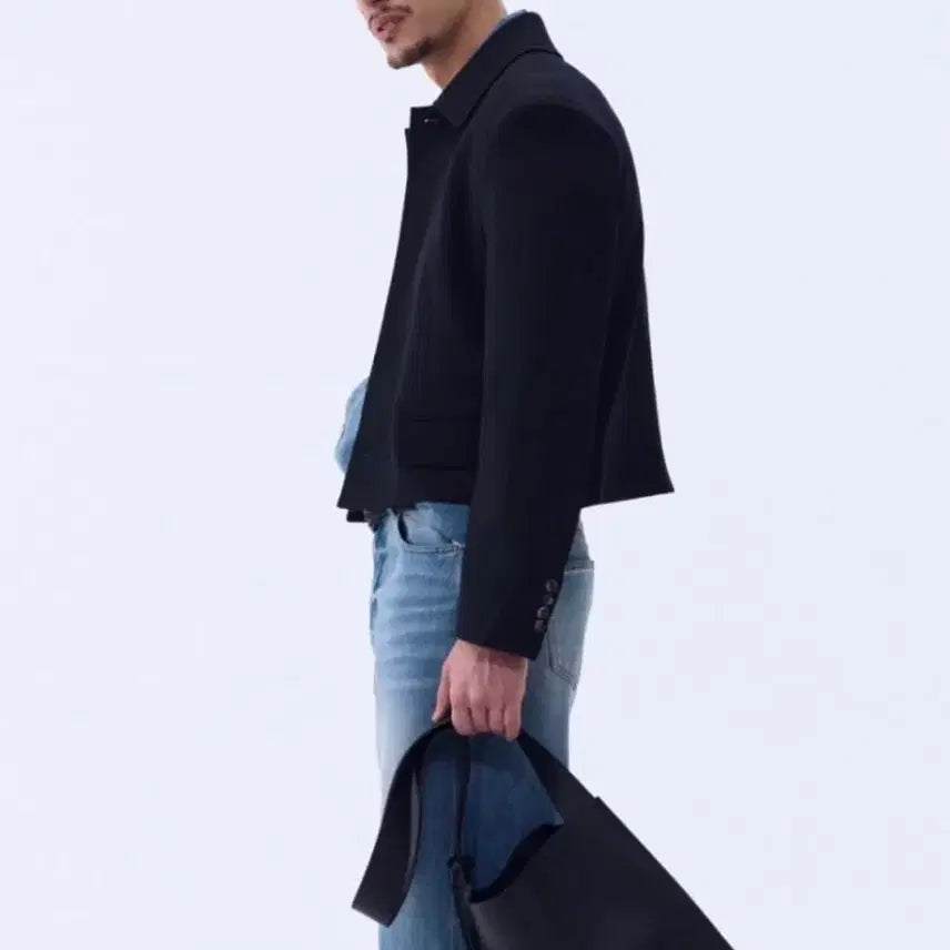 [SOLD OUT] RECTO 렉토 울 블렌드 숏자켓 XL 네이비 / 실착 3회 미만