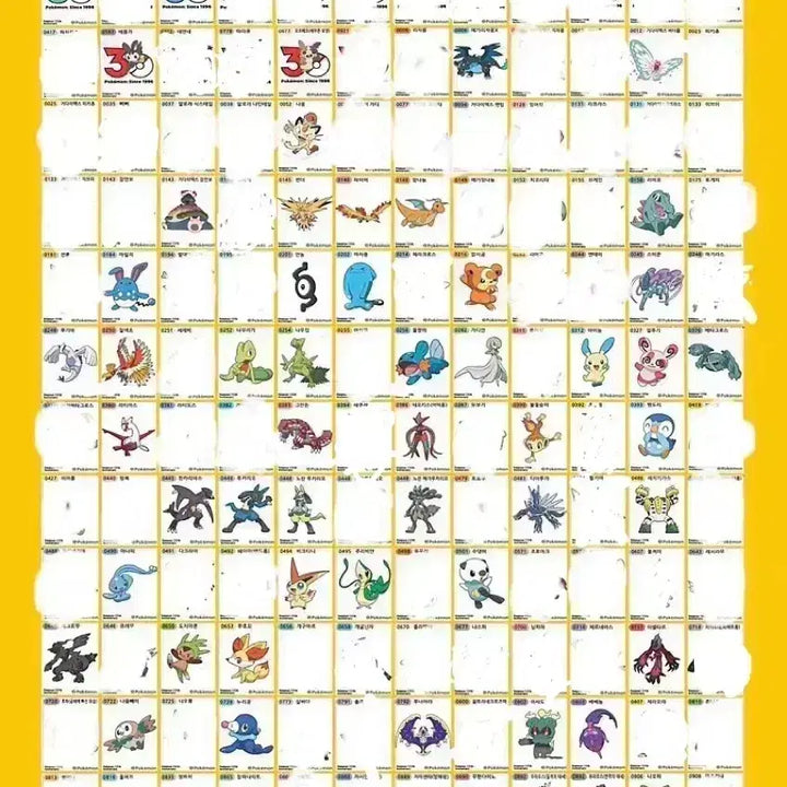[BUNJANG] Pokemon 30th Anniversary Stickers / 포켓몬 띠부씰 30주년 / 아트웍 판매