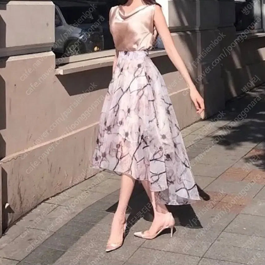 [BUNJANG] Labelle Blanc Watercolor Skirt / 라벨르블랑 수채화 스커트