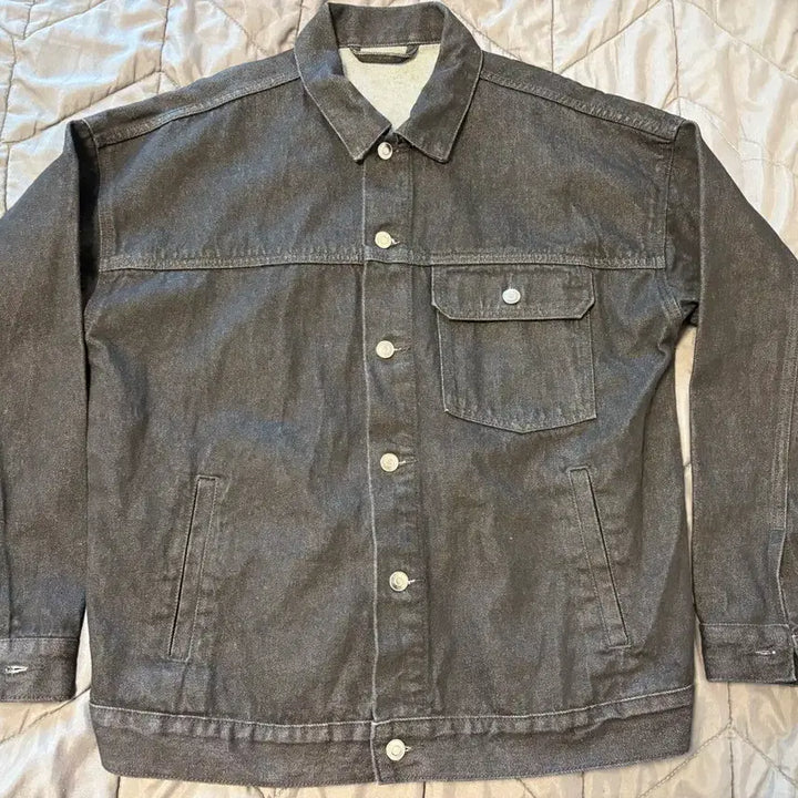 [BUNJANG] 8 Seconds Black Denim Jacket L / 에잇세컨즈 블랙 데님 자켓 L