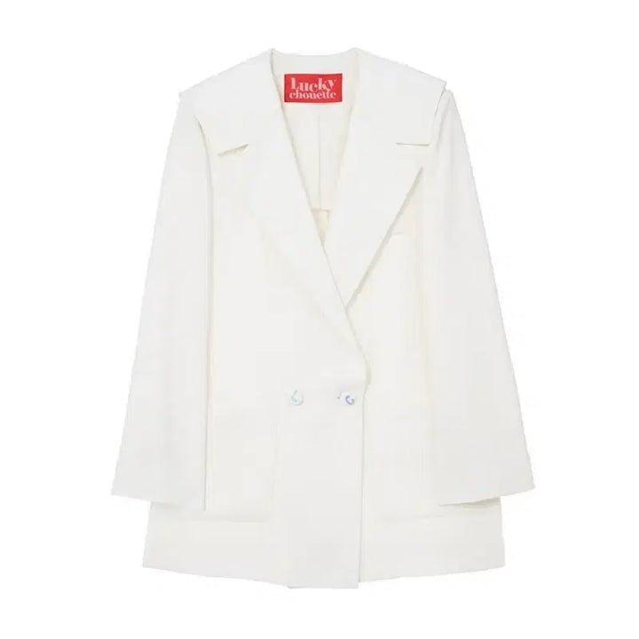 [SOLD OUT] 럭키슈에뜨 화이트 더블 버튼 자켓 새상품