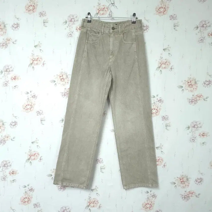 [BUNJANG] Facade Pattern Semi-Wide Fit Denim Pants / 파사드패턴 세미와이드핏 데님팬츠