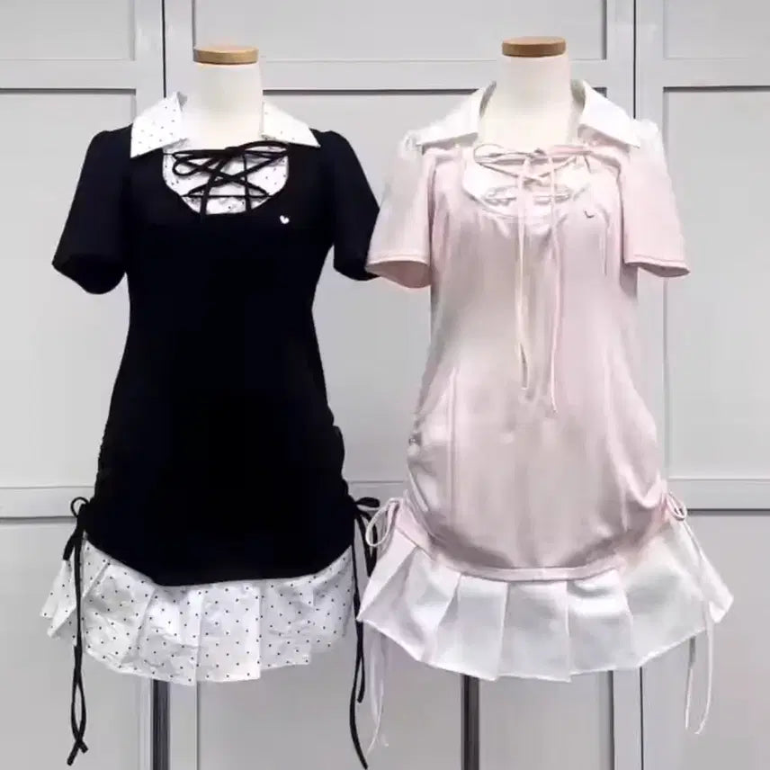 [BUNJANG] 올리브데올리브 olive des olive 레이어드 스타일 미니 원피스 / 올리브데올리브 olive des olive 레이어드 스타일 미니 원피스