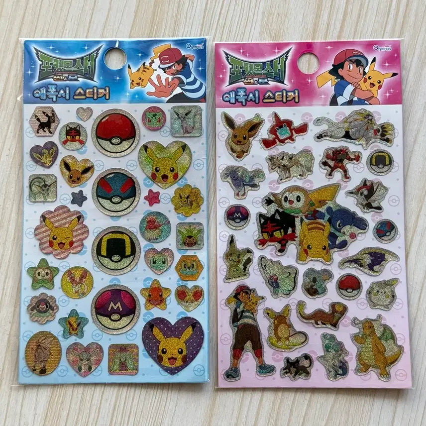 [BUNJANG] Pokemon Sun &amp; Moon Epoxy Stickers Bundle Set / 포켓몬 썬문 에폭시 스티커 일괄