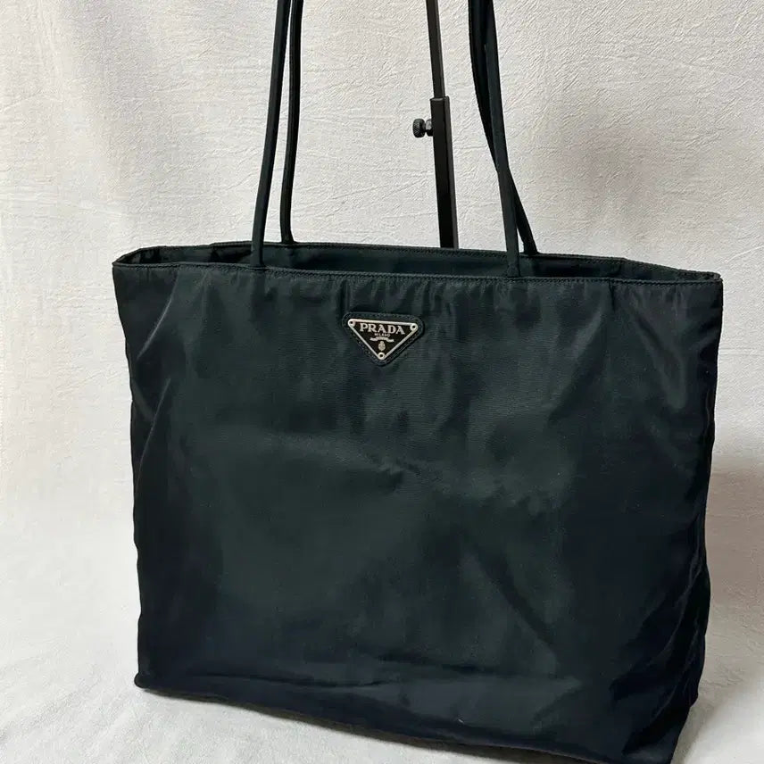 [BUNJANG] Prada Pocono Nylon Black Tote Bag / (개런티카드포함) 프라다 블랙 토트백 나일론 포코노 숄더백 보부상백