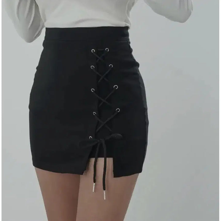 [BUNJANG] Corset H-Line Mini Skirt L Size / 코르셋 h라인 미니 스커트 L사이즈
