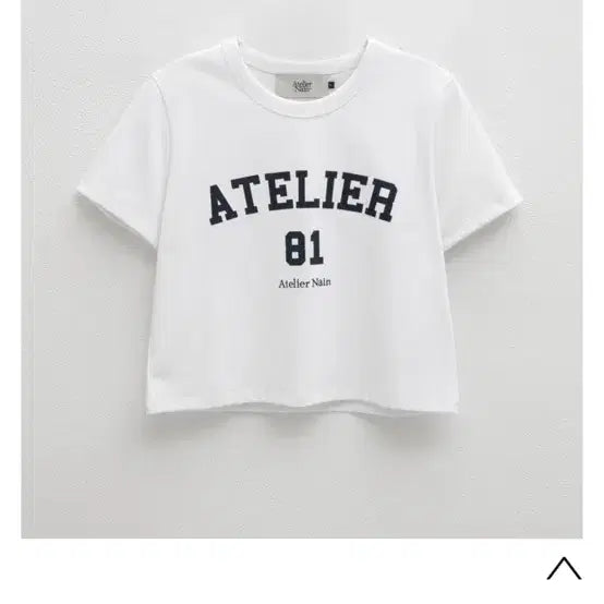 [BUNJANG] Atelier Nine Crop T-Shirt White / 아틀리에나인 크롭티셔츠 화이트
