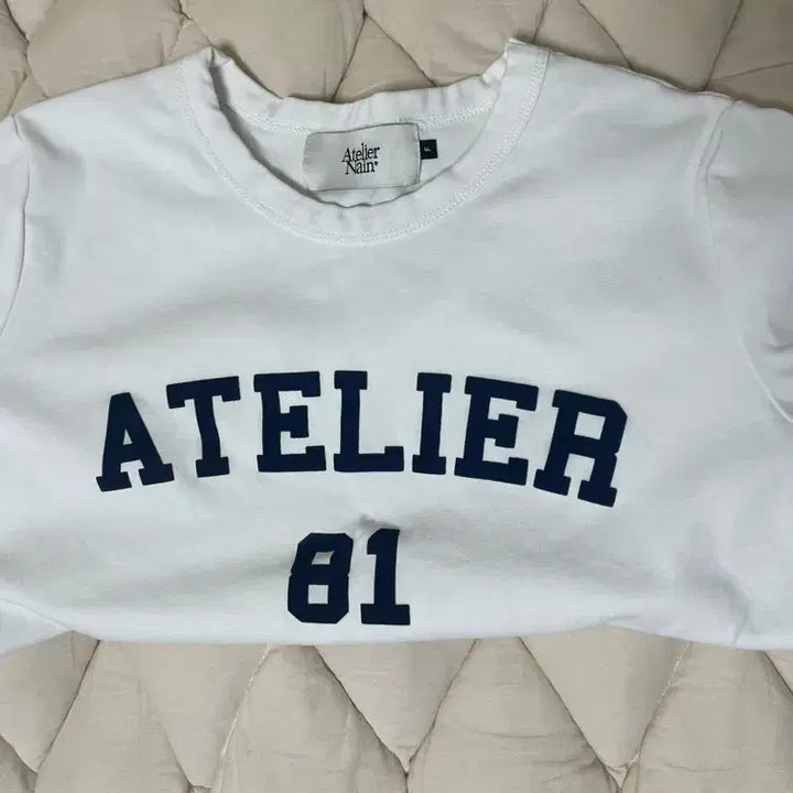 [BUNJANG] Atelier Nine Crop T-Shirt White / 아틀리에나인 크롭티셔츠 화이트