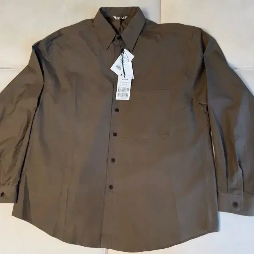 [BUNJANG] Auralee Washed Finx Twill Big Shirt Brown / [3] 오라리 워시드 Finx 트윌 빅 셔츠 브라운 새상품