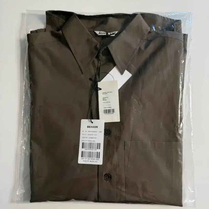 [BUNJANG] Auralee Washed Finx Twill Big Shirt Brown / [3] 오라리 워시드 Finx 트윌 빅 셔츠 브라운 새상품