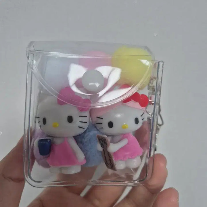 [BUNJANG] Kitty Mini Figure Keyring Bag Charm / PVC 파우치 키티 미니 피규어 키링 가방고리