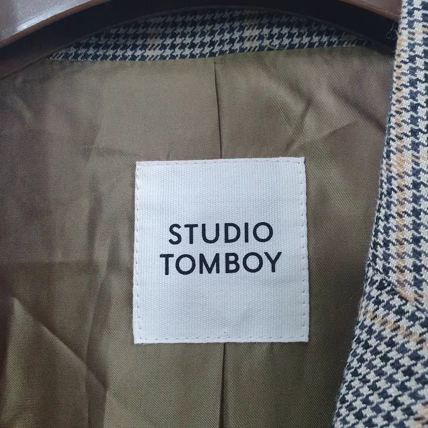 [BUNJANG] Tomboy Brown Check Single Jacket / F 톰보이 여성 브라운체크 싱글자켓