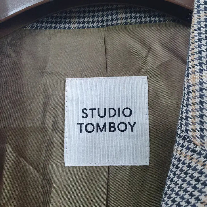 [BUNJANG] Tomboy Brown Check Single Jacket / F 톰보이 여성 브라운체크 싱글자켓
