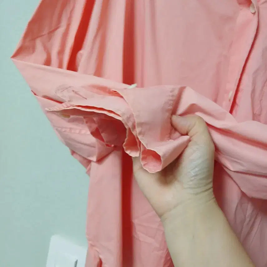 [BUNJANG] Hanssem System Pink Basic Shirt / 한섬시스템 핑크색 기본 셔츠 남방 FREE