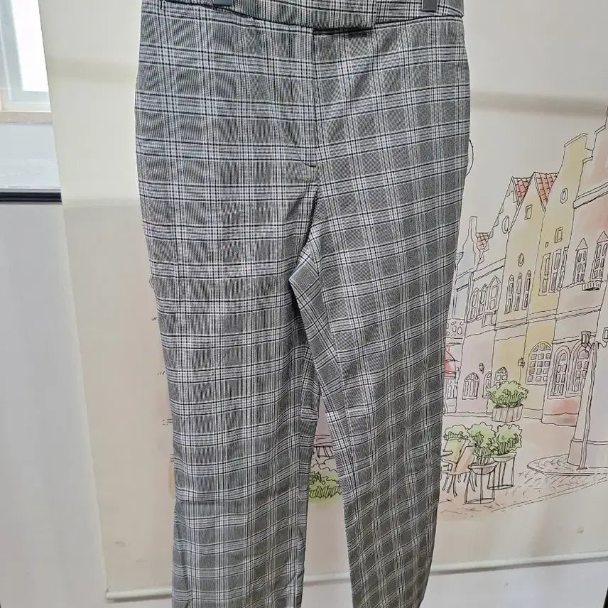 [BUNJANG] Checkered Cotton Slacks M / 체크무늬 면 슬랙스 Mㅡ새상품