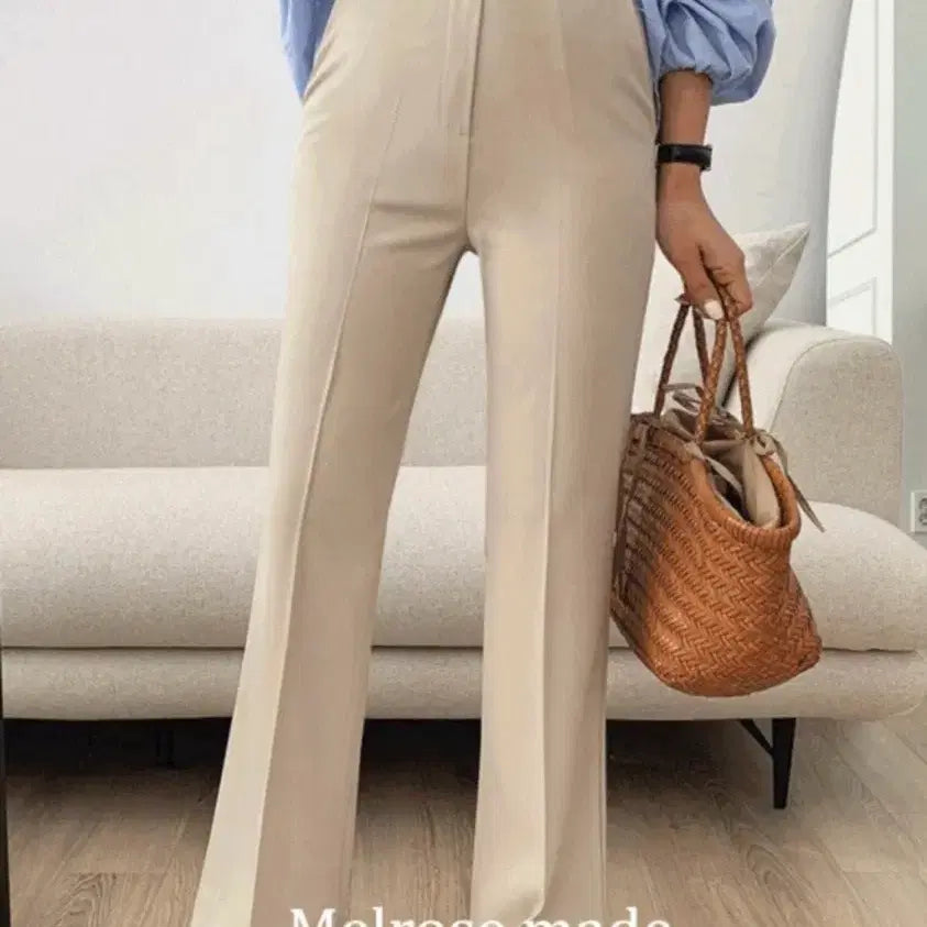[BUNJANG] Melrose Mood Black Bootcut Slacks / S 멜로즈무드 제작 여름 블랙 부츠컷슬랙스