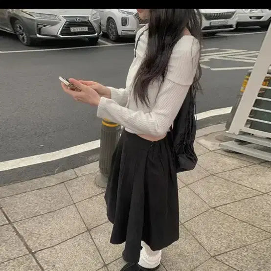 [BUNJANG] Anyone More Pleated Midi Skirt / 애니원모어 와샤 플리츠 미디스커트