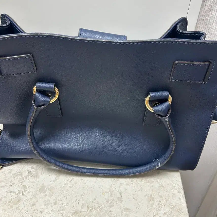 [BUNJANG] Michael Kors Gold Navy Handbag / 마이클코어스 금장 네이비 M