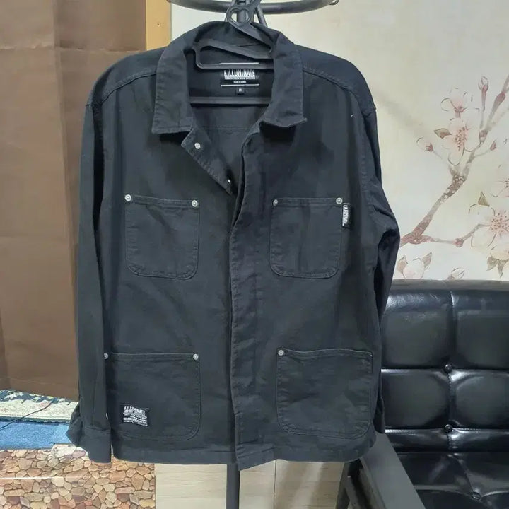 [BUNJANG] FILLUMINATE Black Work Shirt Jacket / FILLUMINATE 블랙 워크 셔츠형  자켓  택배비포함가