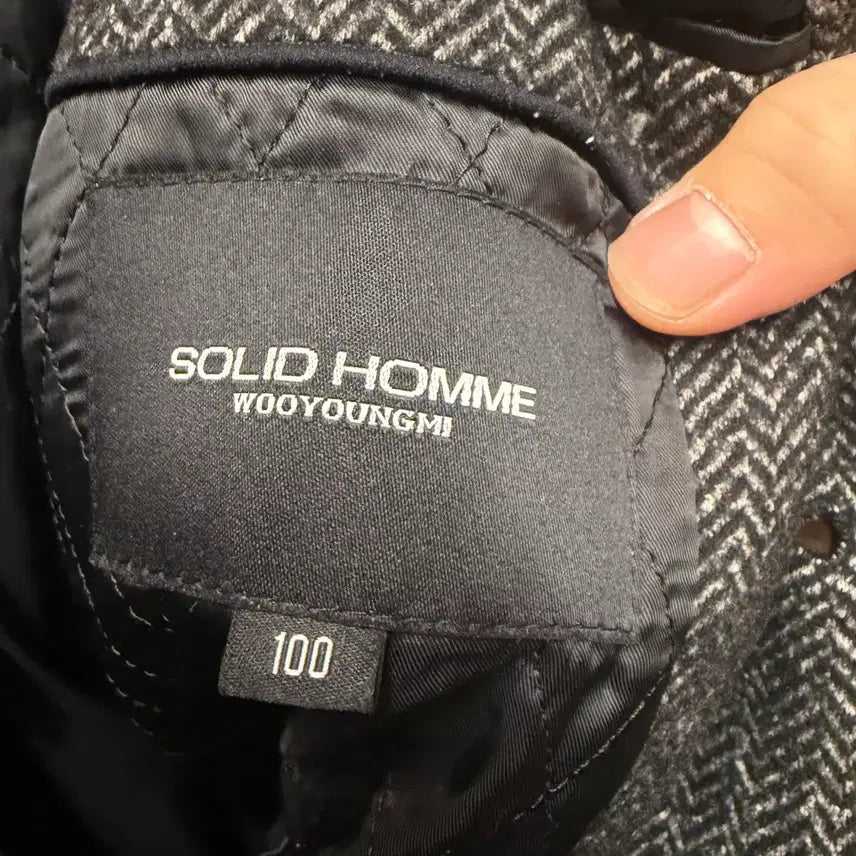 [BUNJANG] Solid Homme Herringbone Coat 100 / 솔리드옴므 헤링본 코트 100