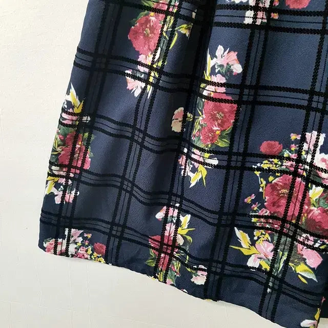 [BUNJANG] Printed Bending Skirt Navy / 프린트 밴딩 스커트 네이비