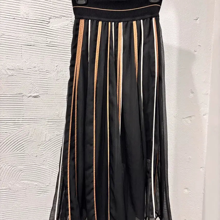 [BUNJANG] System Long Chiffon Skirt / 시스템 허리밴딩 롱쉬폰 스커트