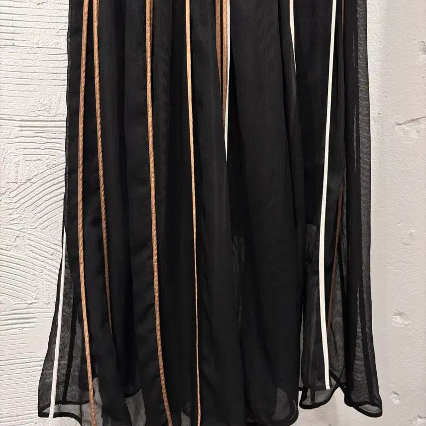 [BUNJANG] System Long Chiffon Skirt / 시스템 허리밴딩 롱쉬폰 스커트