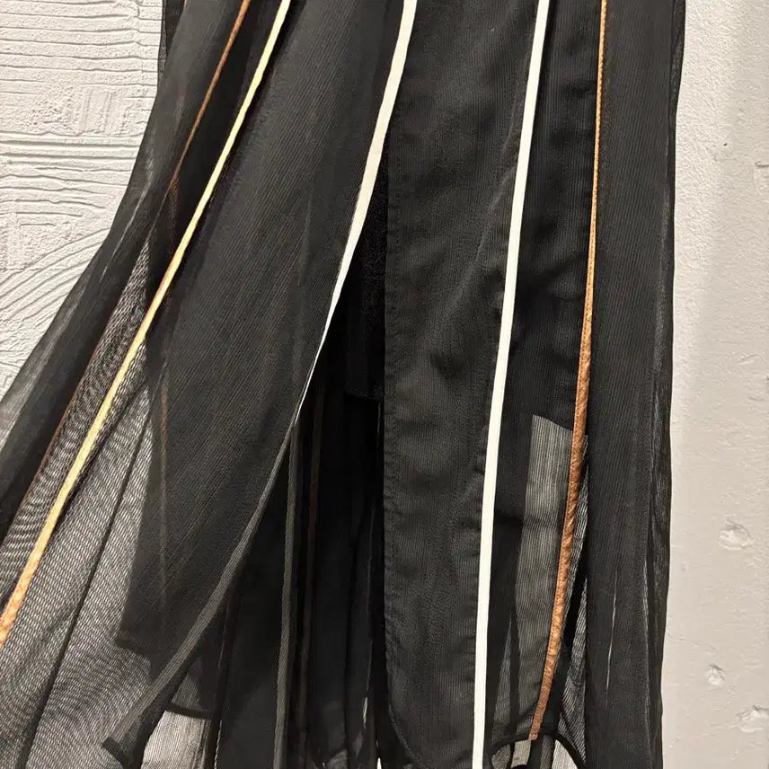 [BUNJANG] System Long Chiffon Skirt / 시스템 허리밴딩 롱쉬폰 스커트