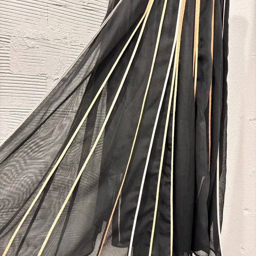 [BUNJANG] System Long Chiffon Skirt / 시스템 허리밴딩 롱쉬폰 스커트