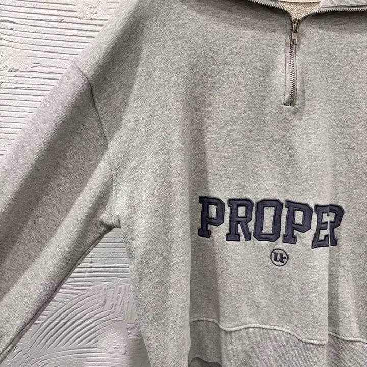 [BUNJANG] Unum Half-Zip Up Sweatshirt / Unum 하프집업 맨투맨티