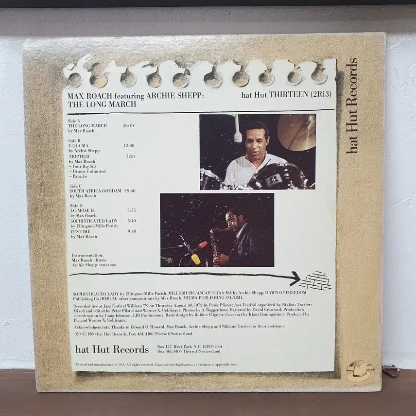 [BUNJANG] Max Roach The Long March LP / 맥스 로치 The Long March LP 1980  미국반  재즈