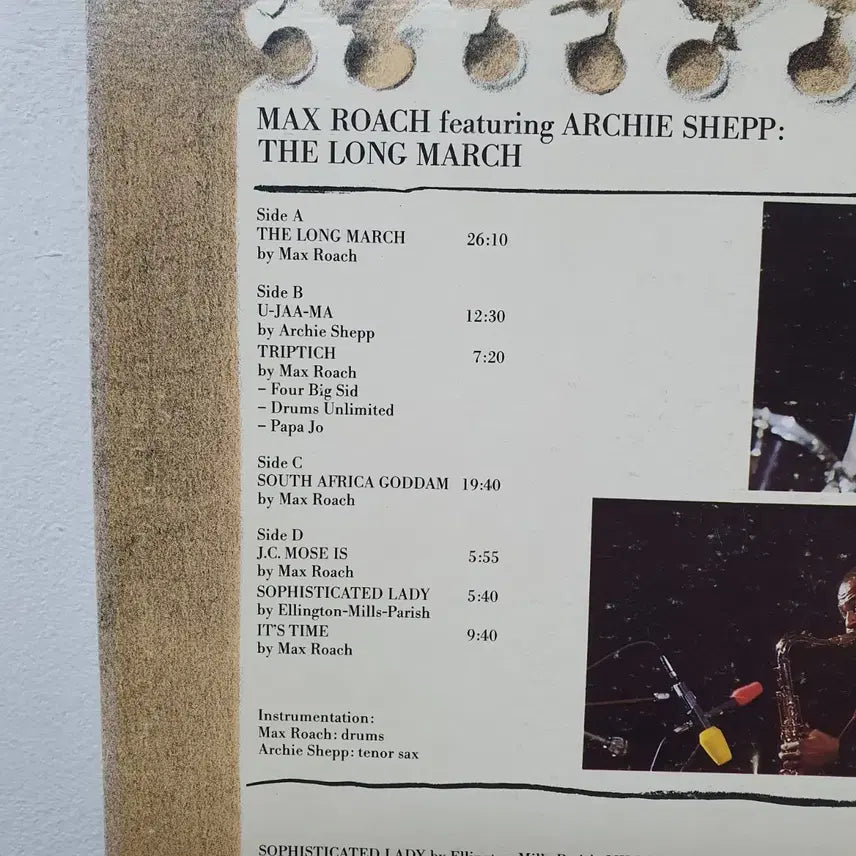 [BUNJANG] Max Roach The Long March LP / 맥스 로치 The Long March LP 1980  미국반  재즈