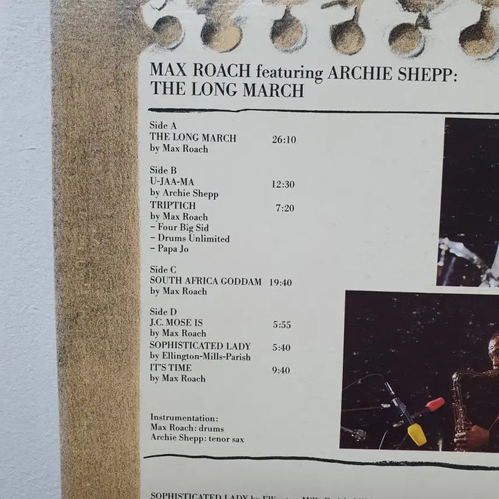 [BUNJANG] Max Roach The Long March LP / 맥스 로치 The Long March LP 1980  미국반  재즈