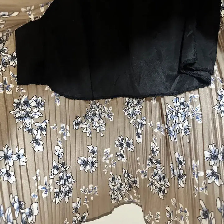 [BUNJANG] Floral Pleated Midi Skirt Set / 꽃무늬 플리츠 미디스커트 세트