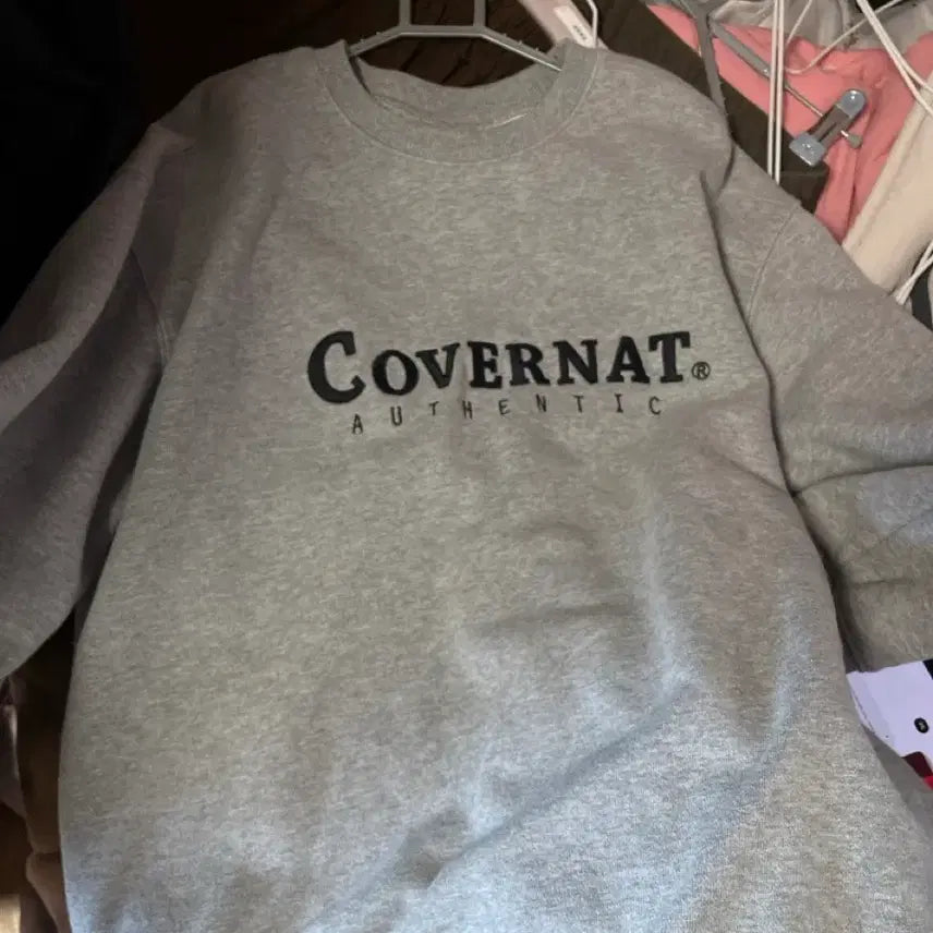 [BUNJANG] Covernat M Gray Sweatshirt / 커버낫 맨투맨 M