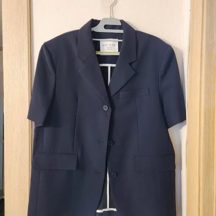 [BUNJANG] HELPER Navy Short Sleeve Jacket / HELPER 헬퍼 반팔 자켓 네이비