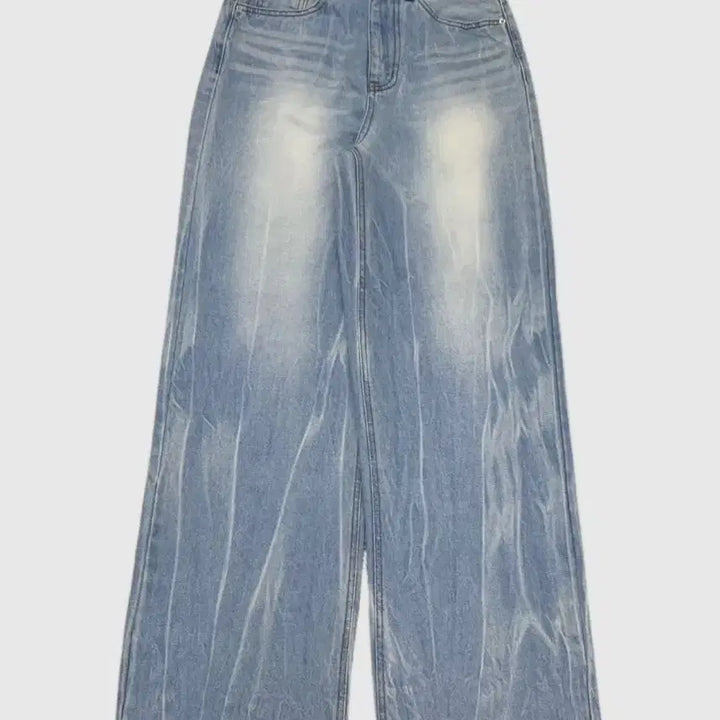 [BUNJANG] Technical Washing Wide Denim Jeans / [마지막 가격내림/새상품]테크니컬 워싱 와이드 데님