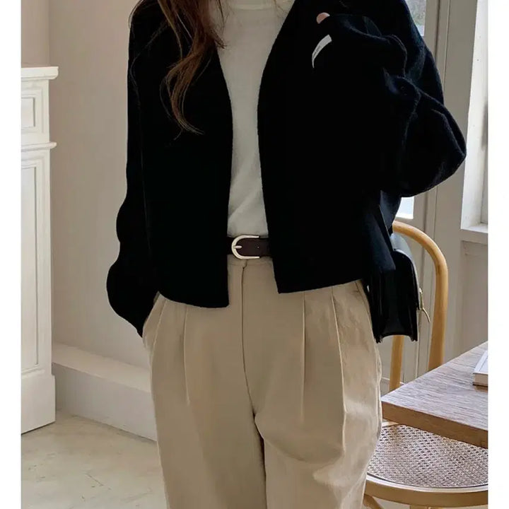 [BUNJANG] Ivory Half-Neck Knit [F] / 아이보리 반목 니트 [F]