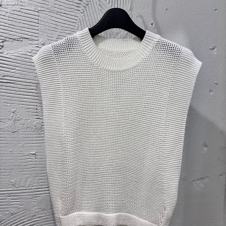 [BUNJANG] Trimming Bird Ivory Knit Vest / 트리밍버드 니트 베스트