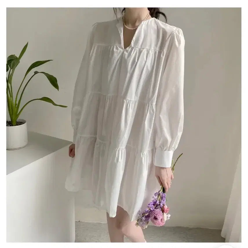 [BUNJANG] Rekn0t Ruffled Mini Dress / (인플루언서 rekn0t 착용) 캉캉 미니 원피스