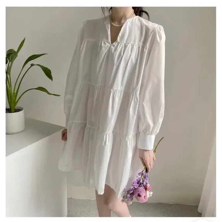 [BUNJANG] Rekn0t Ruffled Mini Dress / (인플루언서 rekn0t 착용) 캉캉 미니 원피스