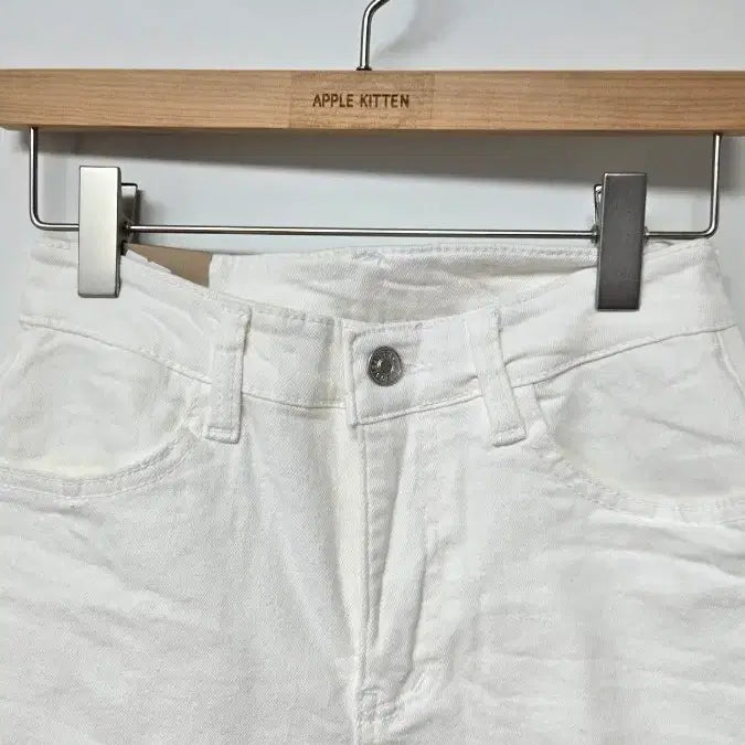 [BUNJANG] White Jeans Shorts / 5부 S싸이즈 142 스판 화이트진 반바지