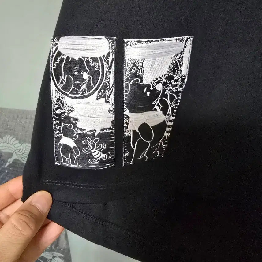 [SOLD OUT] 송지오옴므 곰돌이 푸우 자수 반팔티 s