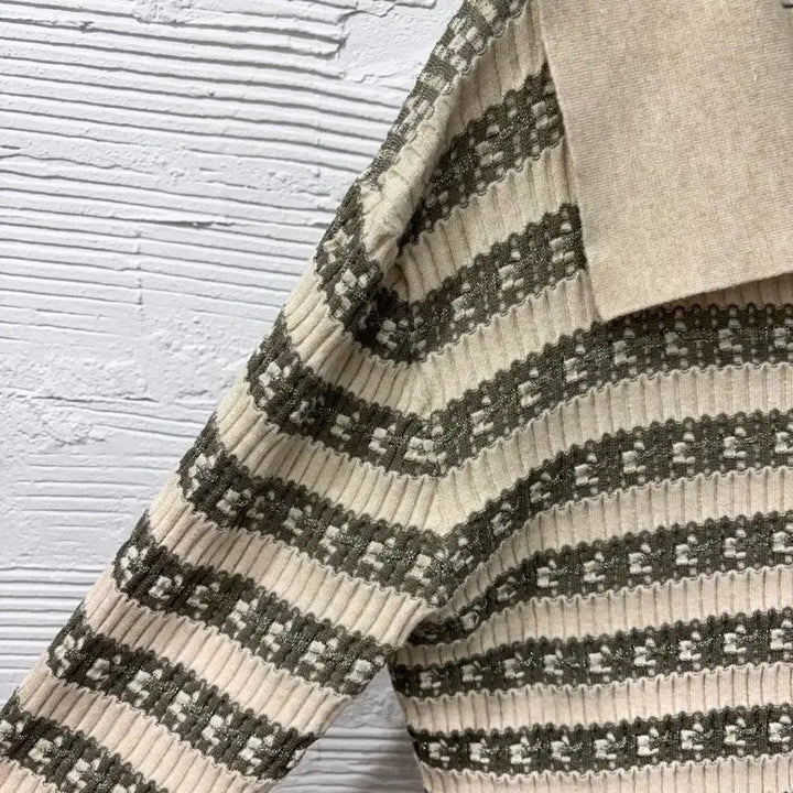 [BUNJANG] NICE CLAUP Knit Cardigan / 나이스클랍 카라 니트 가디건