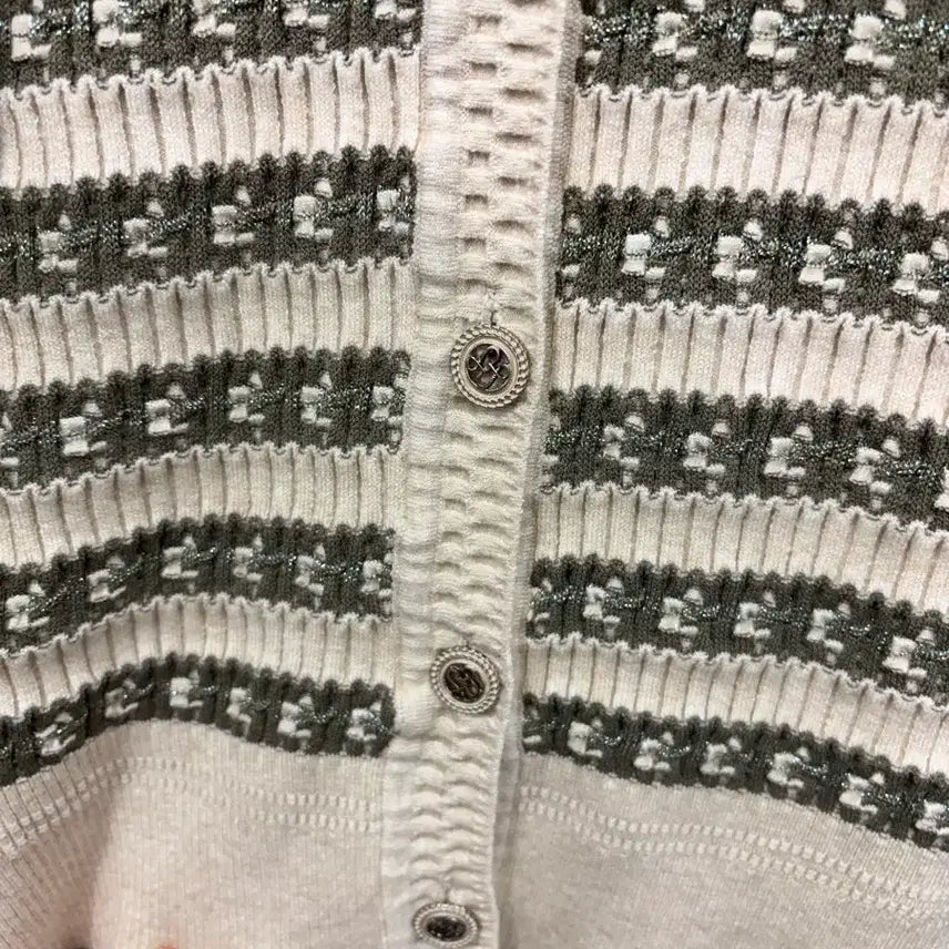 [BUNJANG] NICE CLAUP Knit Cardigan / 나이스클랍 카라 니트 가디건
