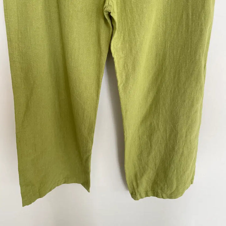 [BUNJANG] Max Mara Linen Wide Pants / 막스마라 42,여성66-77 연두색 풀 린넨 와이드 팬츠 바지