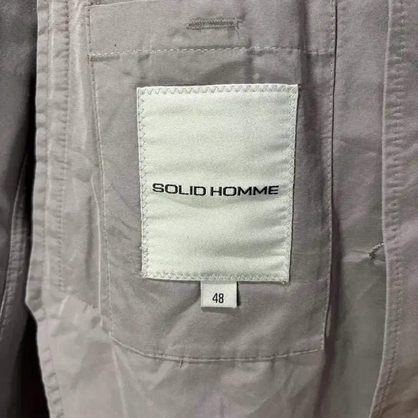 [BUNJANG] SOLID HOMME Semi-Overfit Trench Coat Ivory / [48] SOLID HOMME 솔리드옴므 세미 오버핏 트렌치코트 아이보리
