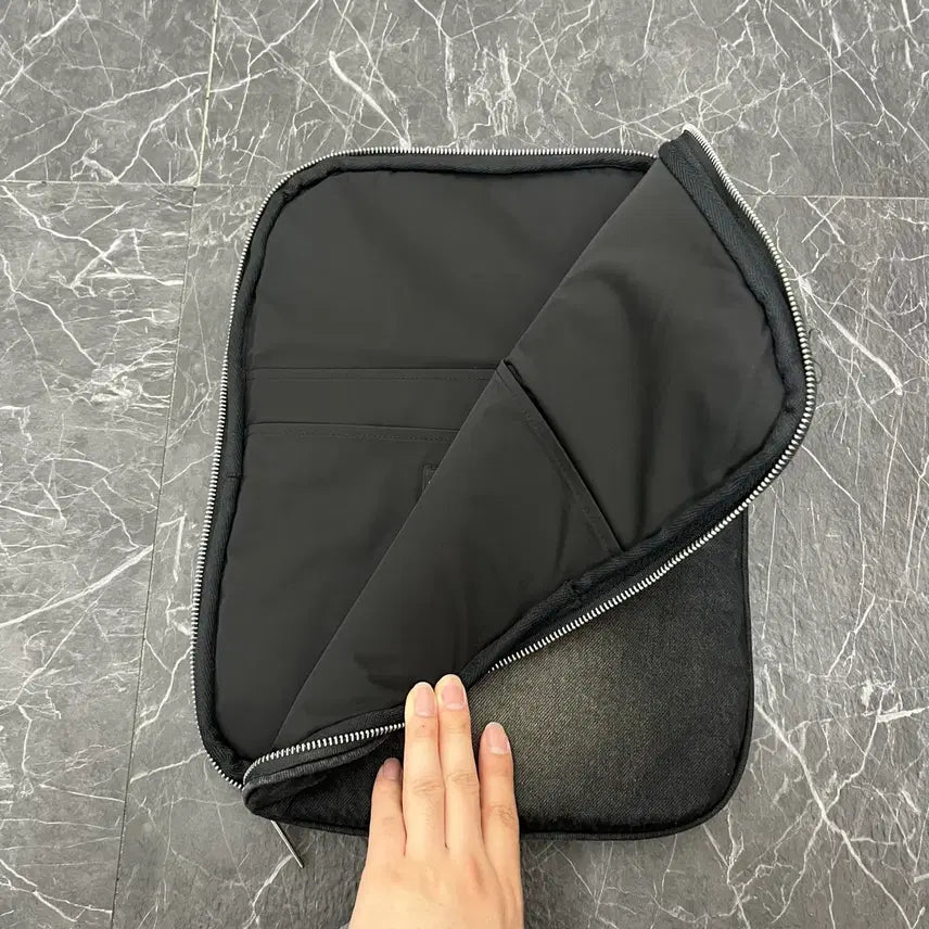 [BUNJANG] Surgery Clover Clutch Bag Black Denim / 써저리 데님 진 클로버 클러치 백 블랙 데님