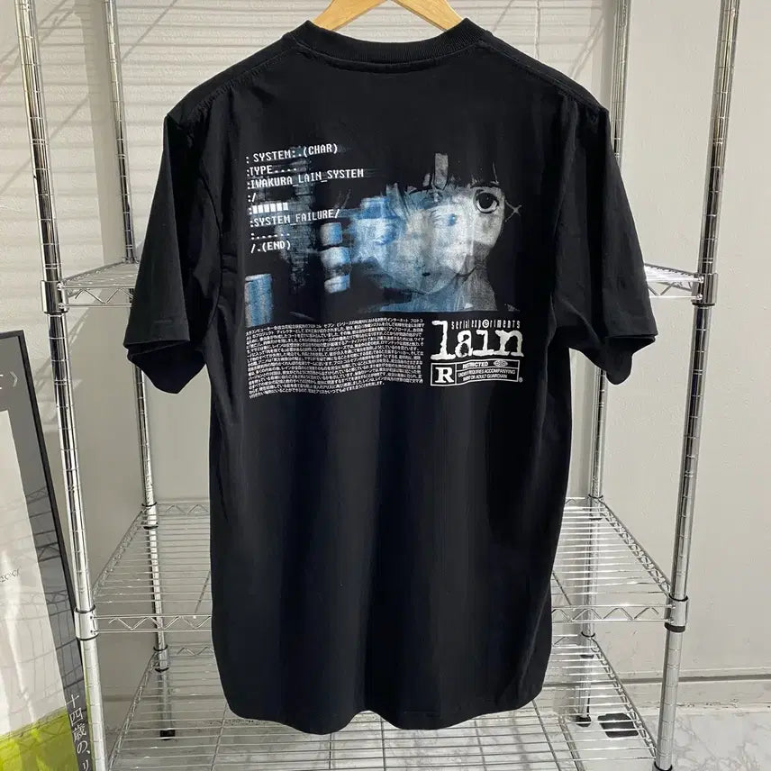 [BUNJANG] Serial Experiments Lain Bootleg Animation T-shirt / 시리얼 익스페리먼츠 레인 부틀렉 애니메이션 티셔츠 애니티
